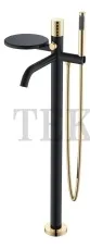 Boheme Stick Смеситель для ванны напольный, комплект Stick 129-BG Black DIAMOND Gold