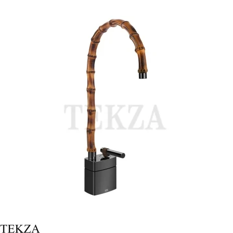 Gessi Jacqueline Смеситель для раковины средний, без донного клапана 77033-706, black хром глянец