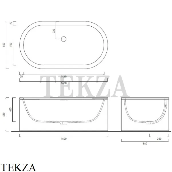 CIELO ARCADIA Cibele Отдельностоящая ванна с облицовкой CIBELE