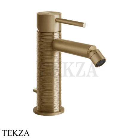 Gessi 316 TRAME Смеситель для биде, с донным клапаном 54307-726, Warm Steel Brushed PVD