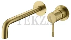 Boheme Uno Смеситель для раковины из стены, комплект с встройкой Uno 465-MG Matt Gold