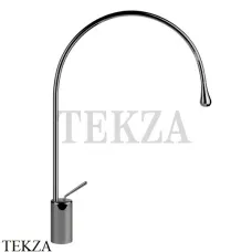 Gessi Goccia Смеситель для раковины высокий, без сливного гарнитура 33606-124, Black Metal