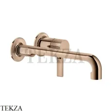 Gessi INCISO Смеситель для раковины с длинным изливом, внешняя часть 58089-030, Copper глянец PVD