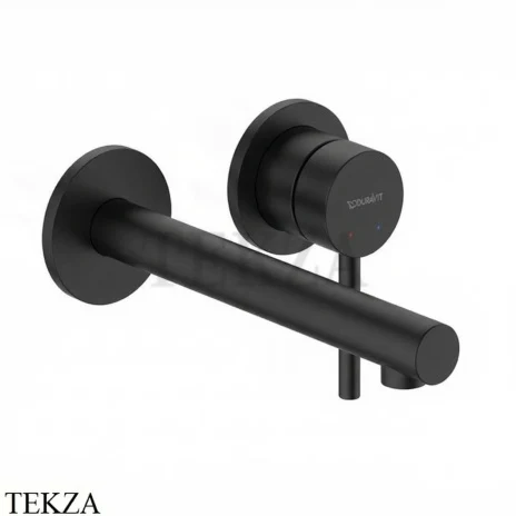Duravit Circle Смеситель для раковины на стену, комплект CE1070004C46, черный матовый