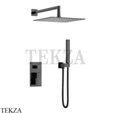 Boheme Qubic Смеситель для душа, ручной душ, верхняя лейка, комплект 474-3-SGM, Shin Gun Metal