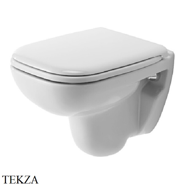 Duravit D-Code Унитаз подвесной, чаша с закрытым смывным краем 22110900002, белый глянец