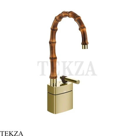 Gessi Jacqueline Смеситель для раковины низкий, без донного клапана 77027-710, шампань глянец