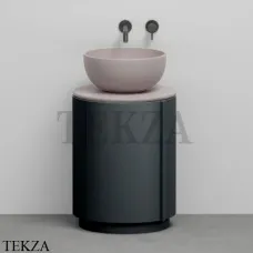 CIELO Arcadia Tiberino Тумба TIMOPC с раковиной Cipria, слив в стену, Basalto