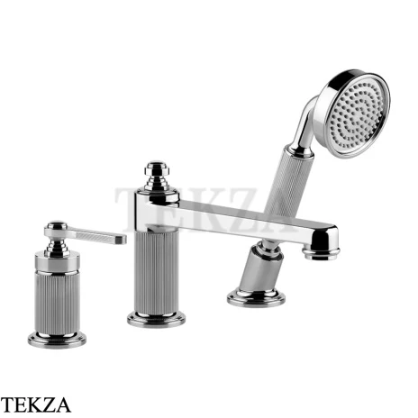 Gessi VENTI20 Смеситель на борт ванны, с гарнитуром 65037-031, хром глянец