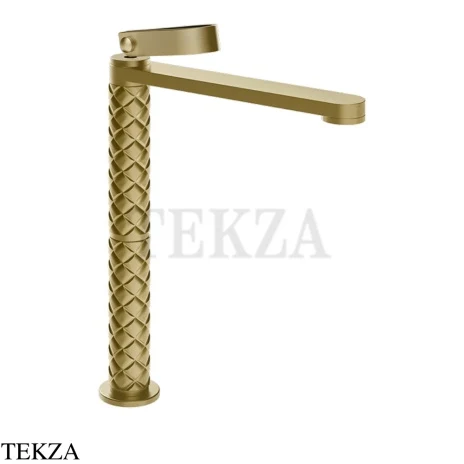 Gessi Pelle Laccetto Смеситель для раковины высокий, с донным клапаном, 78353-727, Brass Br. PVD