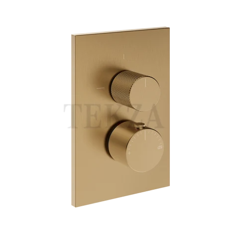Gessi Inverso Diamantato Термостат для душа, 3 потока, внешняя часть 73637-726, Warm Bronze Br. PVD
