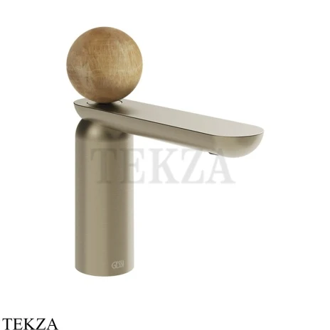 Gessi Perle Смеситель для раковины, без донного клапана 74302-149, нерж. сталь Brush / никель Brushed