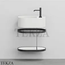 Cielo Les Petites Ovale Консоль с раковиной LPLAO46, керамическая полка, белый матовый