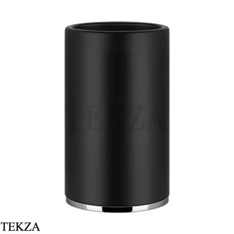 Gessi INCISO accessories Стакан настольный, композит черный 58532-031, хром глянец
