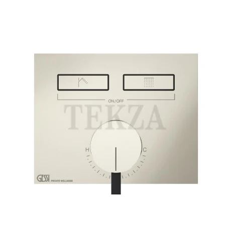 Gessi HI-FI Однорычажный смеситель, на 2 потока, внешняя часть 63079-720, никель глянец