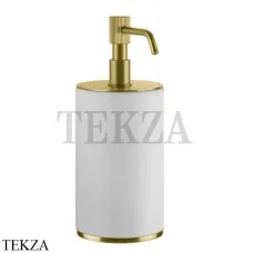Gessi VENTI20 Дозатор для жидкого мыла настольный белый 65437-716, Gold Br. PVD