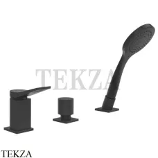 Gessi RILIEVO Смеситель для ванны с гарнитуром, без излива 59043-299, черный матовый