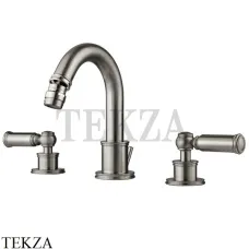Bossini LIBERTY Смеситель для биде, с донным клапаном Z001402.094, никель Brushed
