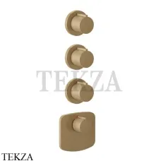Gessi Ingranaggio-Anello Термостат для душа, 3 потока, внешняя часть 43236-726, Warm Bronze Br. Gessi Ingranaggio-Anello Термостат для душа, 3 потока, внешняя часть 43236-726, Warm Bronze Br.