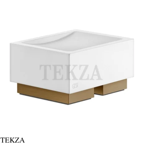 Gessi Rettangolo Мыльница настольная, композит белый 20825-791, Deep Bronze Brushed PVD