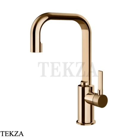 Gessi INCISO Смеситель для раковины высокий, ручка сбоку, без гарнитура 58006-735, Warm Bronze