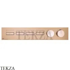 Gessi HI-FI Термостатический смеситель на 4 потока, внешняя часть 63016-735, Warm Bronze