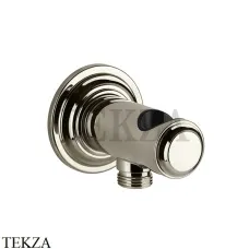 Gessi VENTI20 Держатель для душевой лейки с выводом воды 65161-720, Nickel PVD