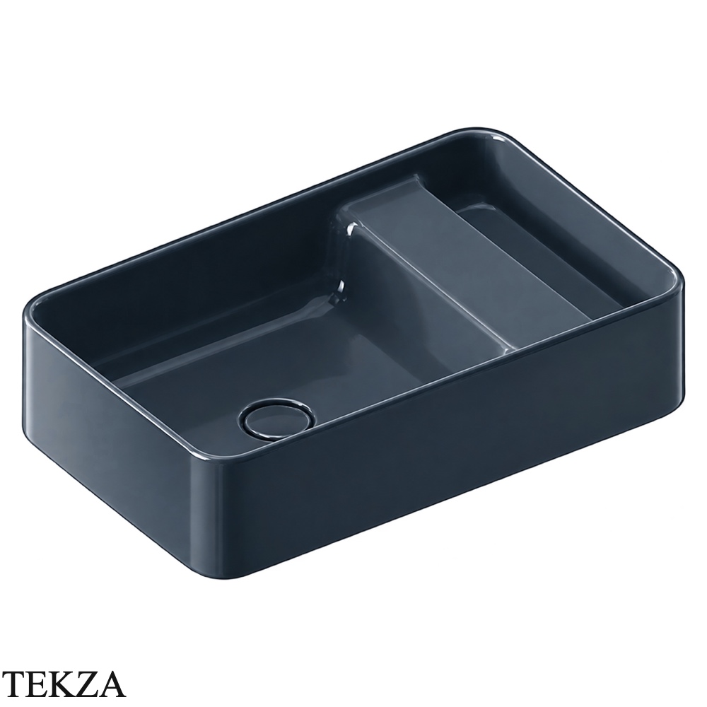 ArtCeram Brooklyn раковина подвесная и накладная The.Saniglaze с боковым сухим отсеком BNL003 70 34, Zephyr глянец