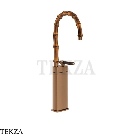 Gessi Jacqueline Смеситель для раковины высокий, без донного клапана 77205-708, медь Brushed