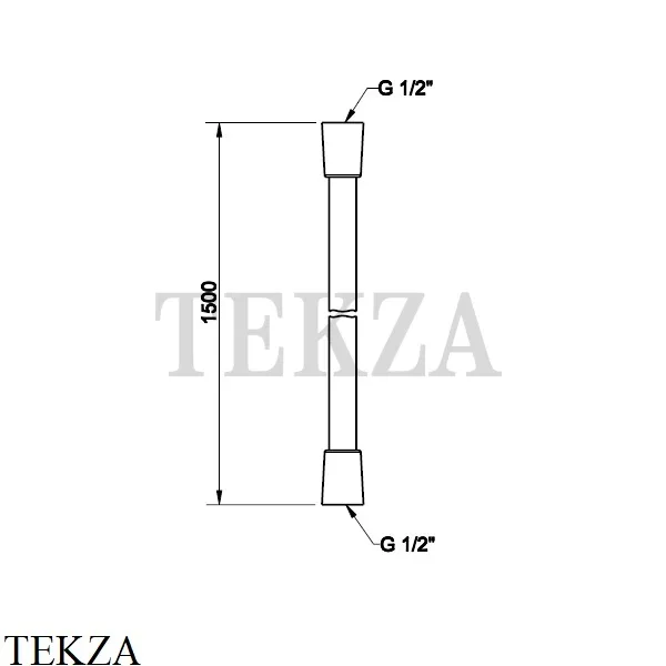 Gessi 316 SHOWER Шланг для душа с оболочкой ПВХ 54137-239, Steel Brushed