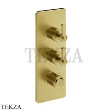 Gessi VENTI20 Термостат для душа, 2 поток, внешняя часть 65200-716, Gold Br. PVD