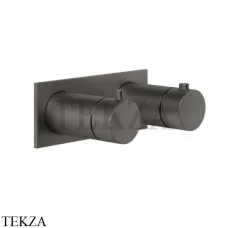 Gessi Ingranaggio-Anello Термостат для душа на планке, 2 потока, внешняя часть 63334-707, Black Metal Brushed