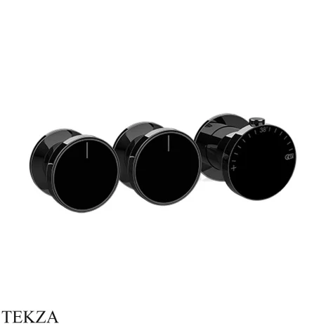 Gessi Origini MATERIC Термостат для душа 2 потока, внешняя часть 66334-706, Black Metal PVD