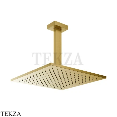 Gessi Rettangolo shower Верхний душ с потолочным кронштейном 15186-716, Gold Br. PVD