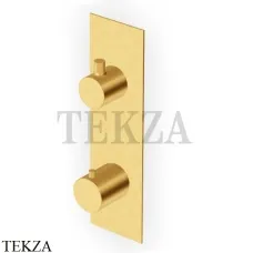 Zucchetti PAN Термостат для душа, 2-3 выхода, внешняя часть ZT28646.C41, brushed gold Zucchetti PAN Термостат для душа, 2-3 выхода, внешняя часть ZT28646.C41, brushed gold