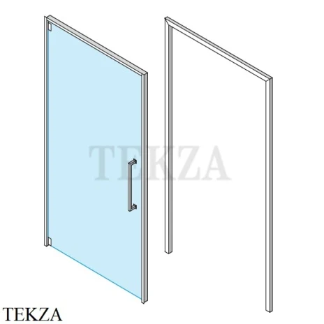 Effegibi SPAZIOFILO 100 Дверь распашная для хаммам без порожка HA30010019, блесящая нержавеющая сталь