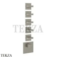 Gessi Rettangolo Wellness Термостат 5 выходов, внешняя часть 43220-149, Finox Brushed Nickel
