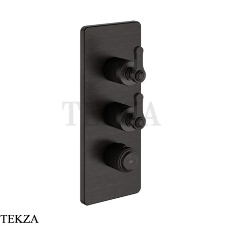 Gessi VENTI20 Термостат для душа, 2 потока, внешняя часть 65200-187, Aged Bronze