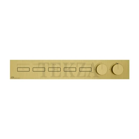Gessi HI-FI Термостатический смеситель на 5 потоков, внешняя часть 63018-716, золото Brushed
