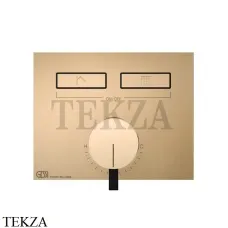 Gessi HI-FI Однорычажный смеситель, на 2 потока, внешняя часть 63079-735, Warm Bronze PVD