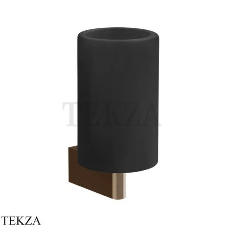 Gessi Origini Стакан настенный с держателем, черный 66408-761, Coffee Bronze Br. PVD