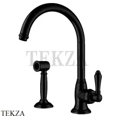 Nicolazzi Cucina Смеситель для кухни с поворотным изливом и отдельным душем, Matt black