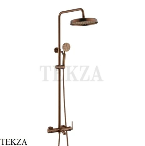 Boheme ETERNA Душевая стойка с изливом, верхний душ, гарнитур 178-BRB, brushed bronze