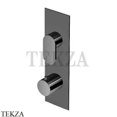Zucchetti Octo Термостат для душа на 2 потока, внешняя часть ZOC646.C51, brushed metal black