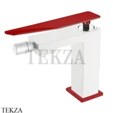 Boheme Q.2 Смеситель для биде однорычажный, без гарнитура 146-WR.2, Белый-красный