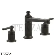 Gessi VENTI20 Смеситель для раковины на 3 отверстия средний, с донным клапаном 65012-187, Aged Bronze