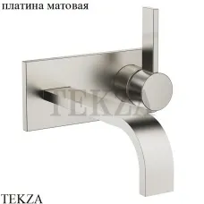 Dornbracht MEM Смеситель для умывальника 20 с панелью, внешняя часть 36864782-06, платина матовая