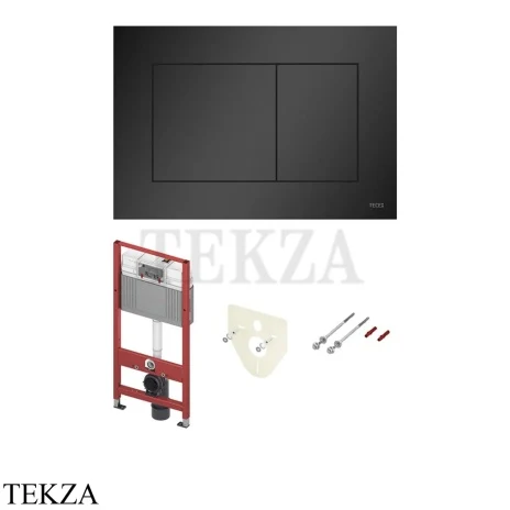 TECE TECEbase Комплект 3.0 c кронштейнами, звукоизоляцией, панелью смыва TECEnow N500414, черный матовый