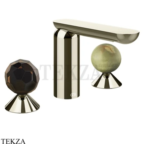 Gessi Perle Смеситель для раковины на 3 отв., без гарнитура 74255-720, никель глянец