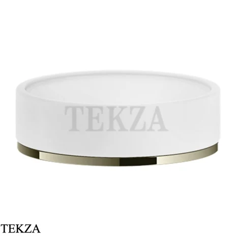 Gessi INCISO accessories Мыльница настольная, белый 58525-720, Nickel PVD